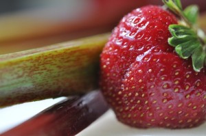 Sauce aux fraises et à la rhubarbe 